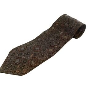 VTG 90s Y2K 333 New York Silk Hand Screened Men's Tie USA Made Retro Paisley